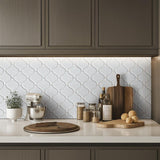 MSI Retro Bianco Arabesque 10.63 in. x 8.84 in. x 6mm Matte Porcelain Mesh-Mounted Mosaic Tile (10.95 sq. ft. / case)