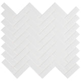 MSI Retro Bianco Herringbone 12.2 in. x 10.83 in. x 6mm Glossy Porcelain Mesh-Mounted Mosaic Tile (13.8 sq. ft. / case)