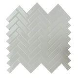 MSI Retro Bianco Herringbone 12.2 in. x 10.83 in. x 6mm Glossy Porcelain Mesh-Mounted Mosaic Tile (13.8 sq. ft. / case)