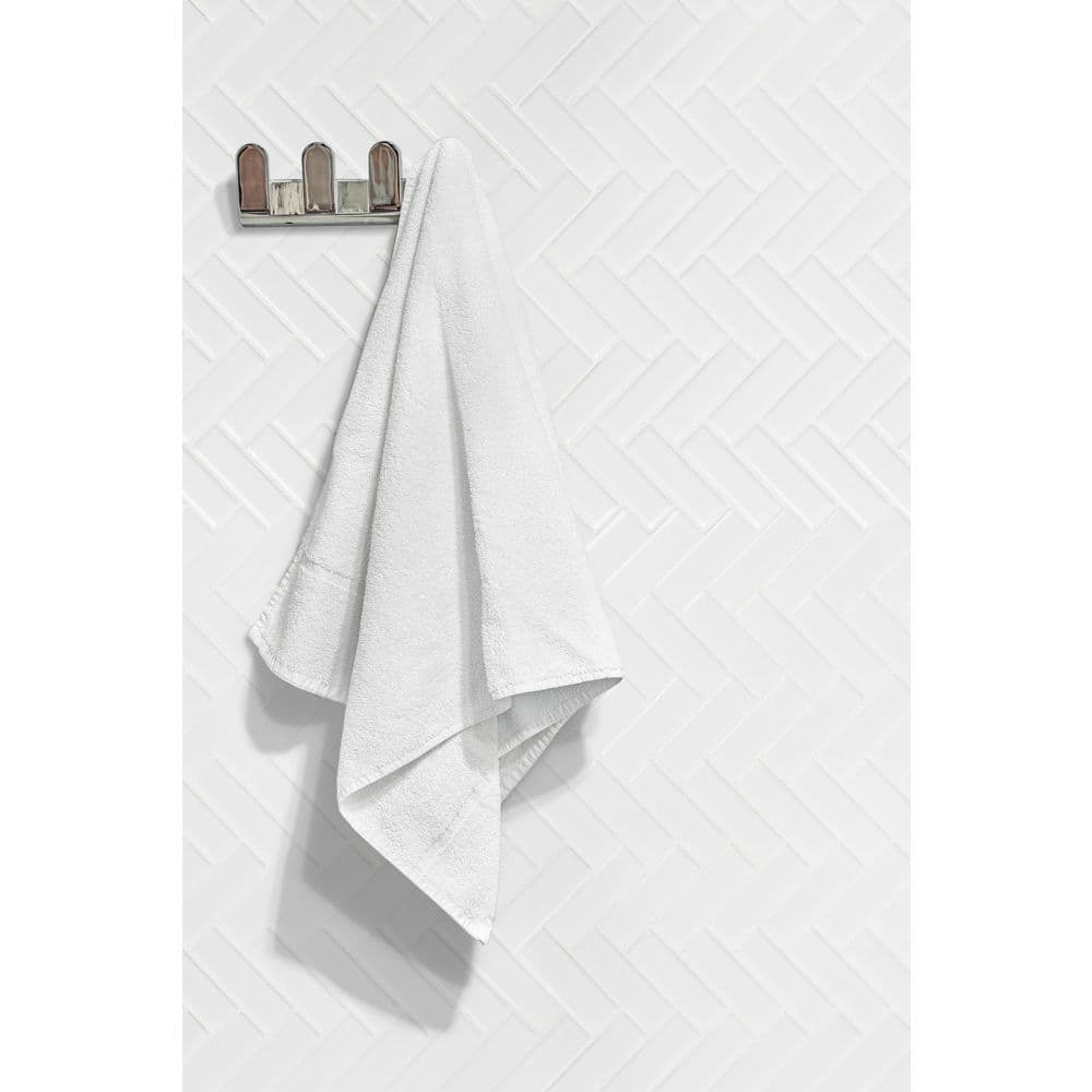 MSI Retro Bianco Herringbone 12.2 in. x 10.83 in. x 6mm Glossy Porcelain Mesh-Mounted Mosaic Tile (13.8 sq. ft. / case)