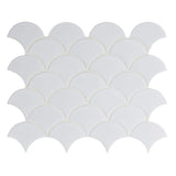 MSI Retro Gray Scallop 13.19 in. x 11.22 in. x 6mm Glossy Porcelain Mesh-Mounted Mosaic Tile (13.65 sq. ft. / case)