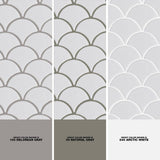 MSI Retro Gray Scallop 13.19 in. x 11.22 in. x 6mm Glossy Porcelain Mesh-Mounted Mosaic Tile (13.65 sq. ft. / case)