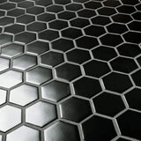 MSI Retro Black Hexagon 11.63 in. x 12.75 in. Matte Porcelain Floor and Wall Tile (14.4 sq. ft./Case)