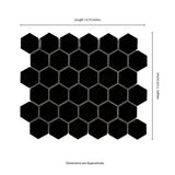 MSI Retro Black Hexagon 11.63 in. x 12.75 in. Matte Porcelain Floor and Wall Tile (14.4 sq. ft./Case)