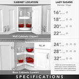 Rev-A-Shelf 2-Shelf White 20 in. Lazy Susan Full-Circle Polymer