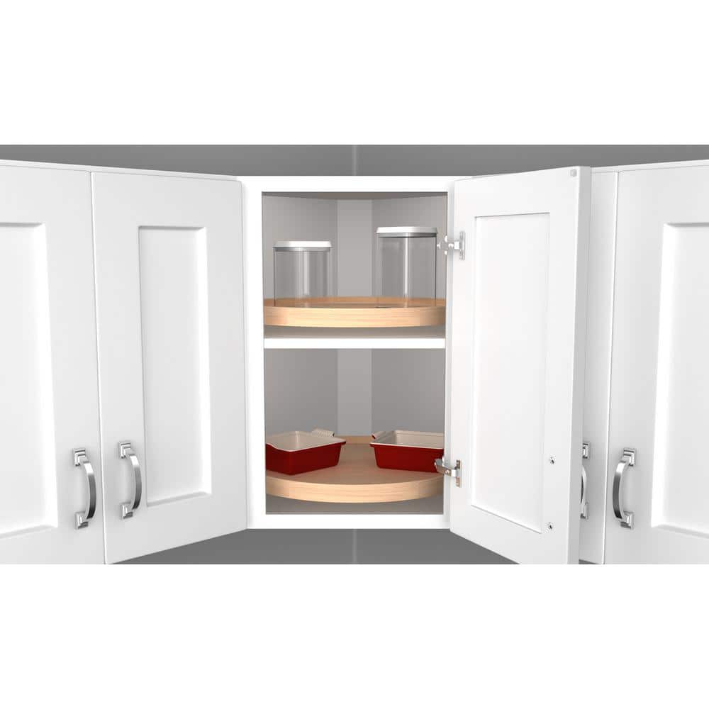 Rev-A-Shelf 1-Shelf Natural Maple 20 in. Lazy Susan Wooden Circle 1-Shelf w/ Swivel Bearings