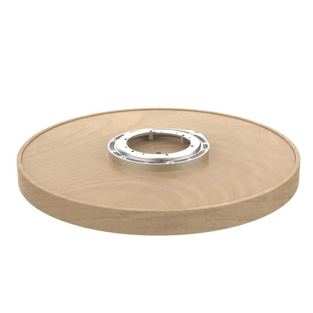 Rev-A-Shelf 1-Shelf Natural Maple 20 in. Lazy Susan Wooden Circle 1-Shelf w/ Swivel Bearings