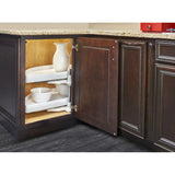 Rev-A-Shelf 2-Shelf White 31 in. Lazy Susan Half-Moon Polymer Blind Cabinet
