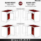 Rev-A-Shelf 2-Shelf White 31 in. Lazy Susan Half-Moon Polymer Blind Cabinet