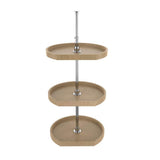 Rev-A-Shelf 20 in White Polymer D-Shape Lazy Susans 3-Shelf