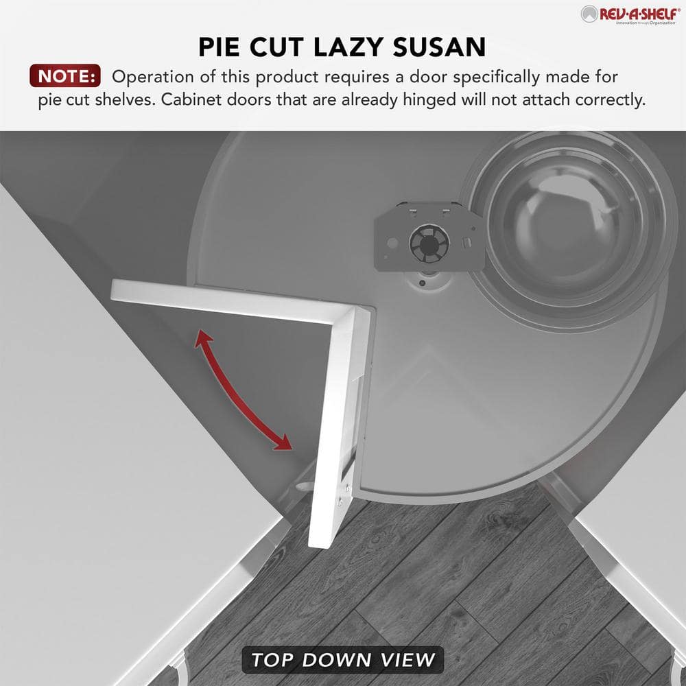 Rev-A-Shelf 2-Shelf Almond 24 in. Lazy Susan Pic-Cut Polymer