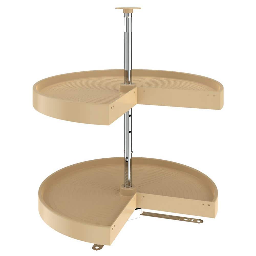 Rev-A-Shelf 2-Shelf Almond 24 in. Lazy Susan Pic-Cut Polymer