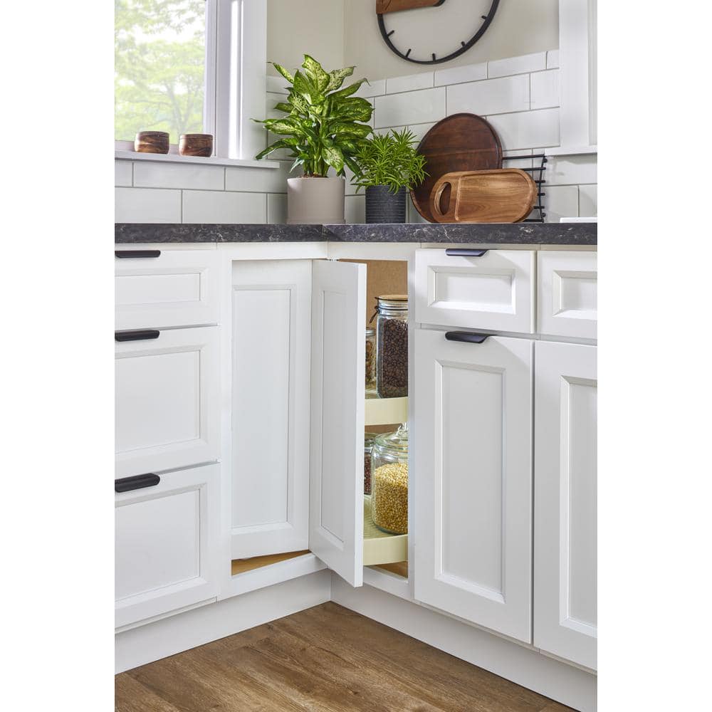 Rev-A-Shelf 2-Shelf Almond 24 in. Lazy Susan Pic-Cut Polymer