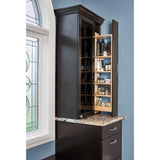 Rev-A-Shelf 3 in W x 36 in H 4-Tier Pull-Out Wood Wall Filler Organizer with Soft-Close Slides, Natural Maple