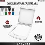 Rev-A-Shelf RV-35-LID-12-1 35-Quart Waste Container Lid Only – Champagne