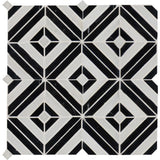 MSI Rhombix Nero 12 in. x 12 in. Polished Marble Mesh-Mounted Floor and Wall Tile (10 sq. ft./Case)