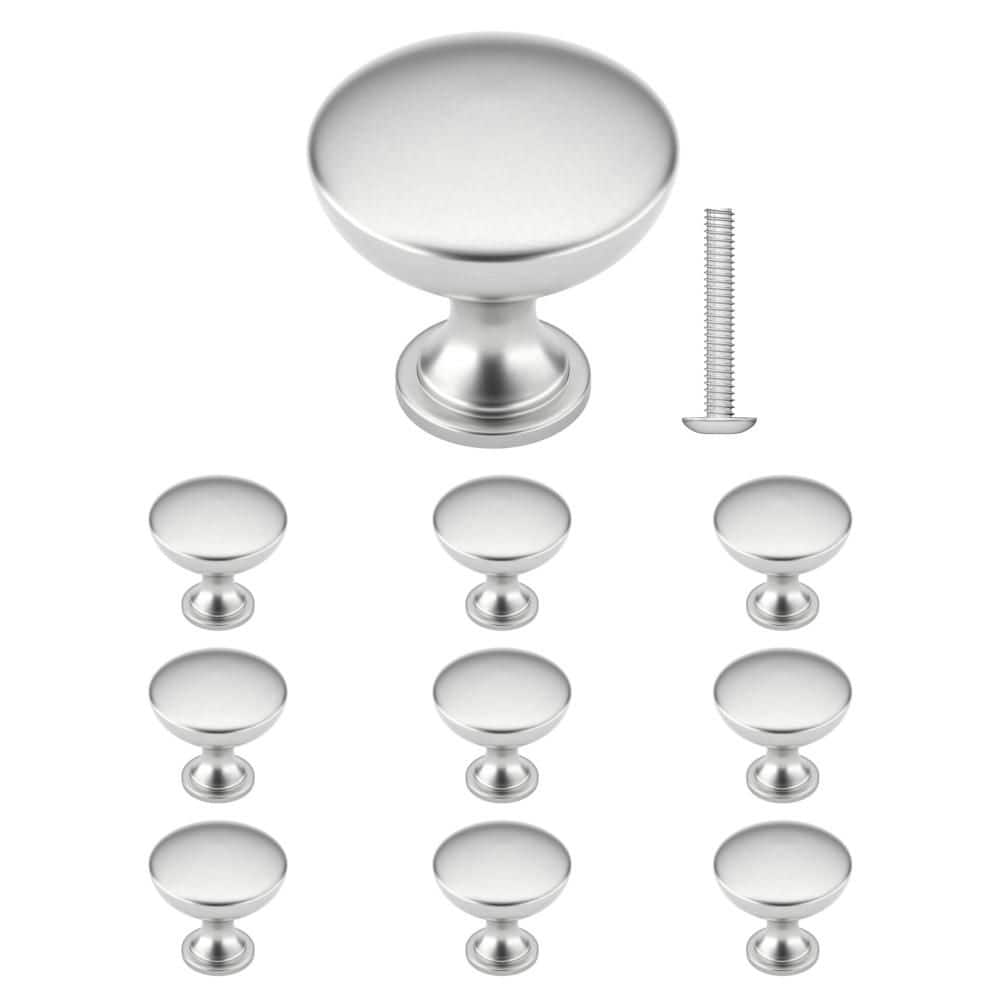 Richelieu 1-1/5 in. (30 mm) Brushed Nickel Cabinet Knob, Round – 10-Pack