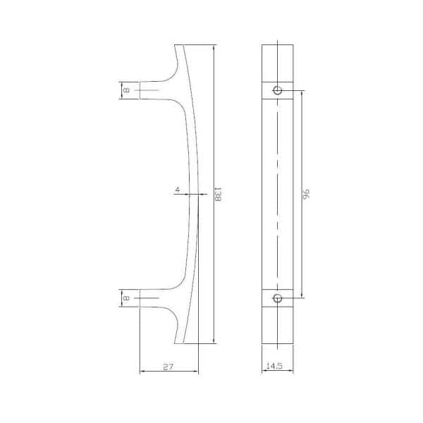 Richelieu Vence 3-3/4 in. (96 mm) Center-to-Center Crystal Chrome Cabinet/Drawer Pull