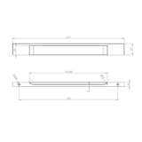 Richelieu Viareggio 7-9/16 in. (192 mm) Center-to-Center White Aluminum Contemporary Finger Drawer Pull