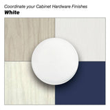 Richelieu Viareggio 7-9/16 in. (192 mm) Center-to-Center White Aluminum Contemporary Finger Drawer Pull