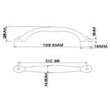 Richelieu 3-3/4 in. (96 mm) Center-to-Center Brushed Nickel Traditional Drawer Pull