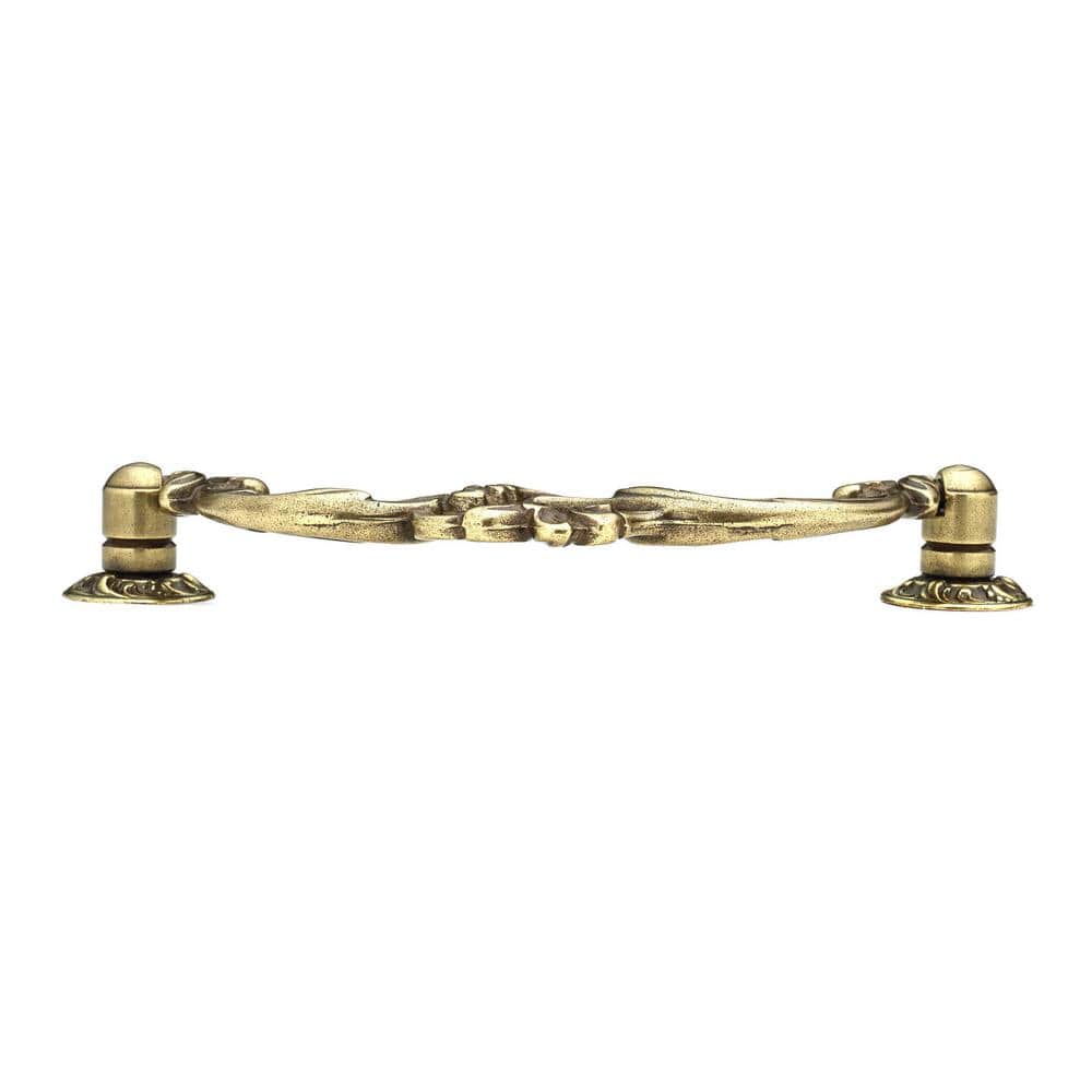 Richelieu 4-1/4 in. (108 mm) Center-to-Center Burnished Brass Traditional Pendant and Ring Pull
