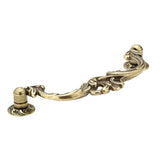 Richelieu 4-1/4 in. (108 mm) Center-to-Center Burnished Brass Traditional Pendant and Ring Pull
