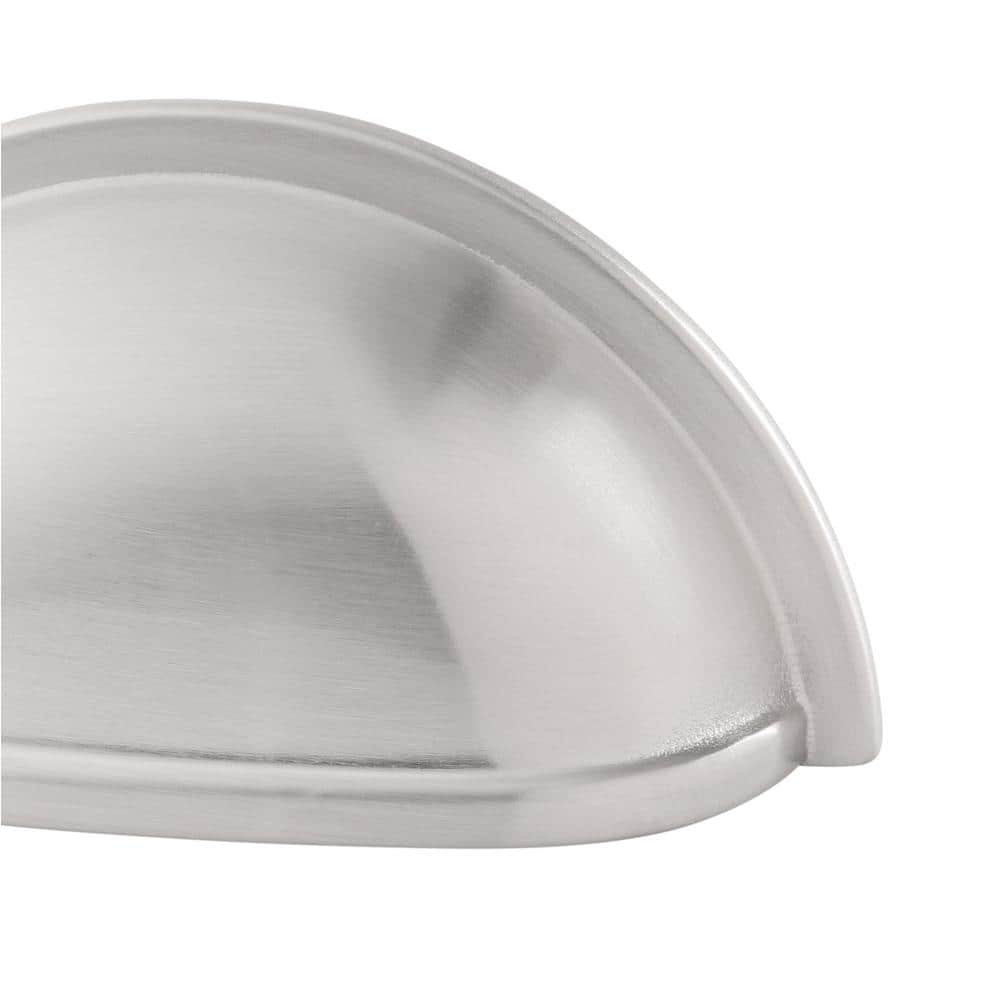 Richelieu 3 in. (76 mm) Center-to-Center Brushed Nickel Traditional Cup Pull