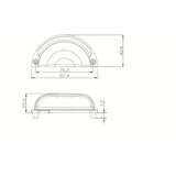Richelieu 3 in. (76 mm) Center-to-Center Brushed Nickel Traditional Cup Pull