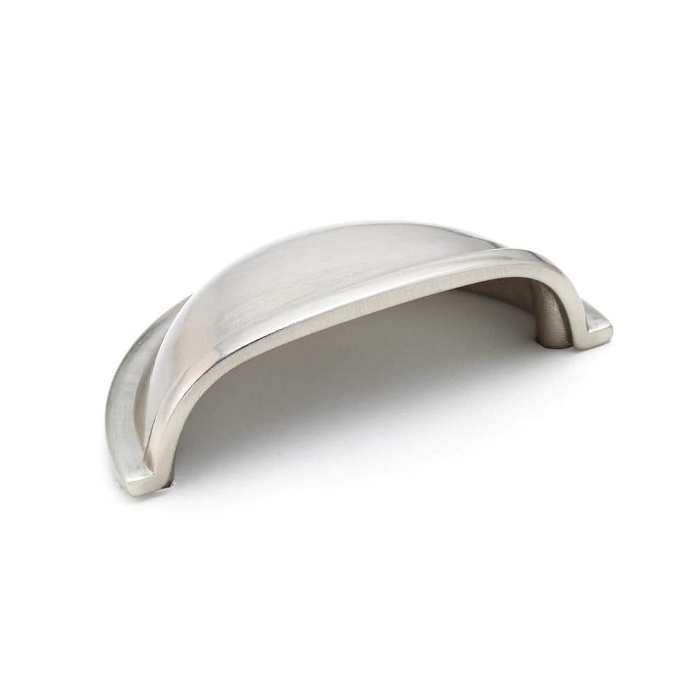 Richelieu 3 in. (76 mm) Center-to-Center Brushed Nickel Traditional Cup Pull