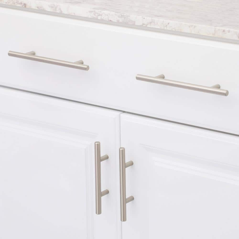 Richelieu 5-1/16 in. (128 mm) Center-to-Center Brushed Nickel Steel Contemporary Drawer Pull