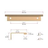 Richelieu 3-1/8 in. (80 mm) Champagne Bronze Contemporary Drawer Edge Pull
