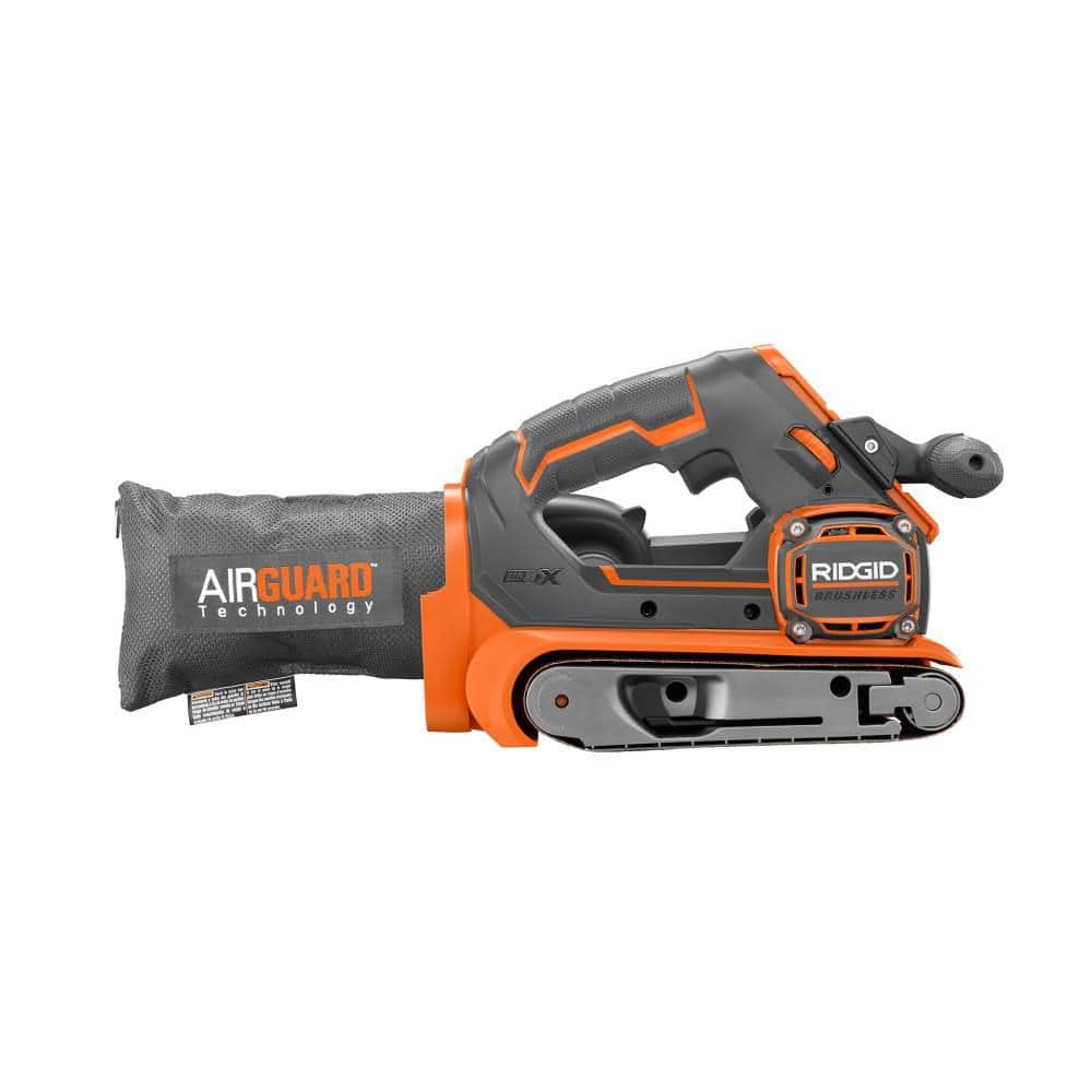 RIDGID 18V Brushless Cordless 3 in. x 18 in. Belt Sander Kit with (1) 2.0 Ah Battery and Charger