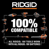 RIDGID 18V Brushless Cordless 18-Gauge 2-1/8 in. Brad Nailer with CLEAN DRIVE Technology with 18V 2.0 Ah Lithium-Ion Battery