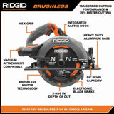 RIDGID 18V Brushless Cordless 18-Gauge 2-1/8 in. Brad Nailer with Brushless 7-1/4 in. Circular Saw (Tools Only)