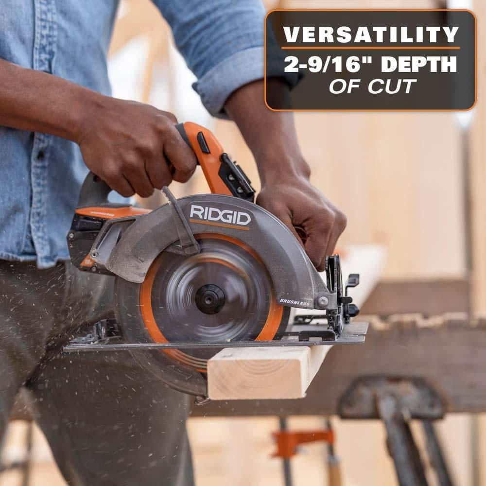RIDGID 18V Brushless Cordless 18-Gauge 2-1/8 in. Brad Nailer with Brushless 7-1/4 in. Circular Saw (Tools Only)