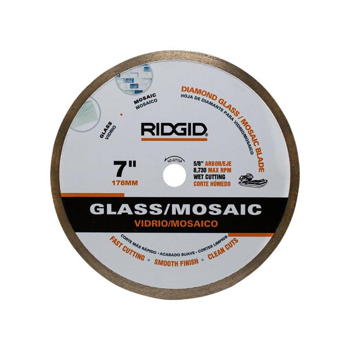 RIDGID 7 in. Glass Mosaic Tile Diamond Blade, 5/8 in. Arbor