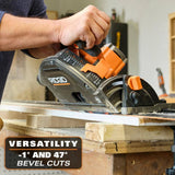RIDGID 18V Brushless Cordless Track Saw (Tool Only) with (2) 27.5 in. Tracks and (3) Track Saw Clamps