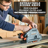RIDGID 18V Brushless Cordless Track Saw with 18V 6.0 Ah MAX Output Lithium Ion Battery and Rapid Charger