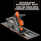RIDGID 18V Brushless Cordless Track Saw with 18V 6.0 Ah MAX Output Lithium Ion Battery and Rapid Charger
