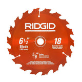 RIDGID 18V Cordless 6-1/2 in. Circular Saw Kit with (1) 4.0 Ah Battery and Charger