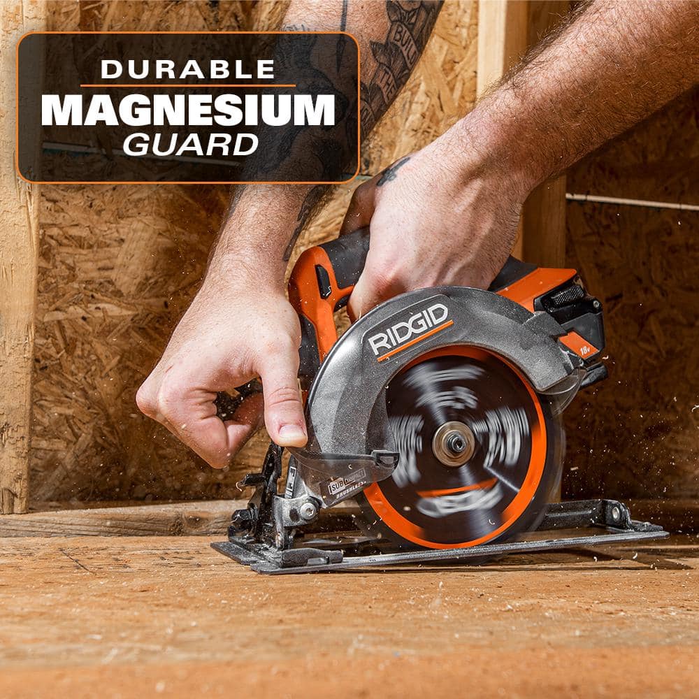 RIDGID 18V SubCompact Brushless Cordless 6-1/2 in. Circular Saw (Tool Only)