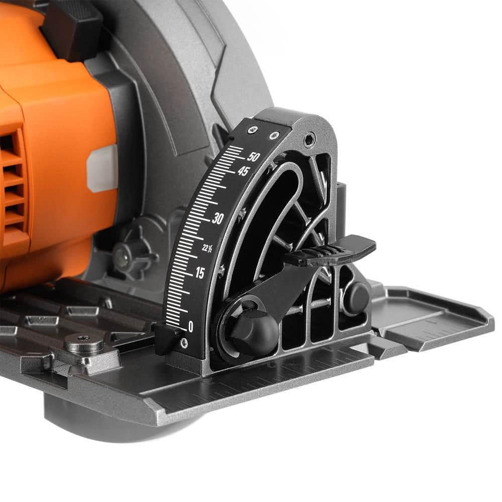 RIDGID 18V Brushless Cordless 7-1/4 in. Rear Handle Circular Saw Kit with 8.0 Ah MAX Output Battery, 18V Charger and Bag