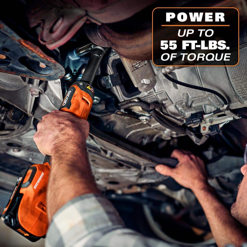 RIDGID 18V Brushless Cordless 3/8 in. Extended Reach Ratchet (Tool Only)