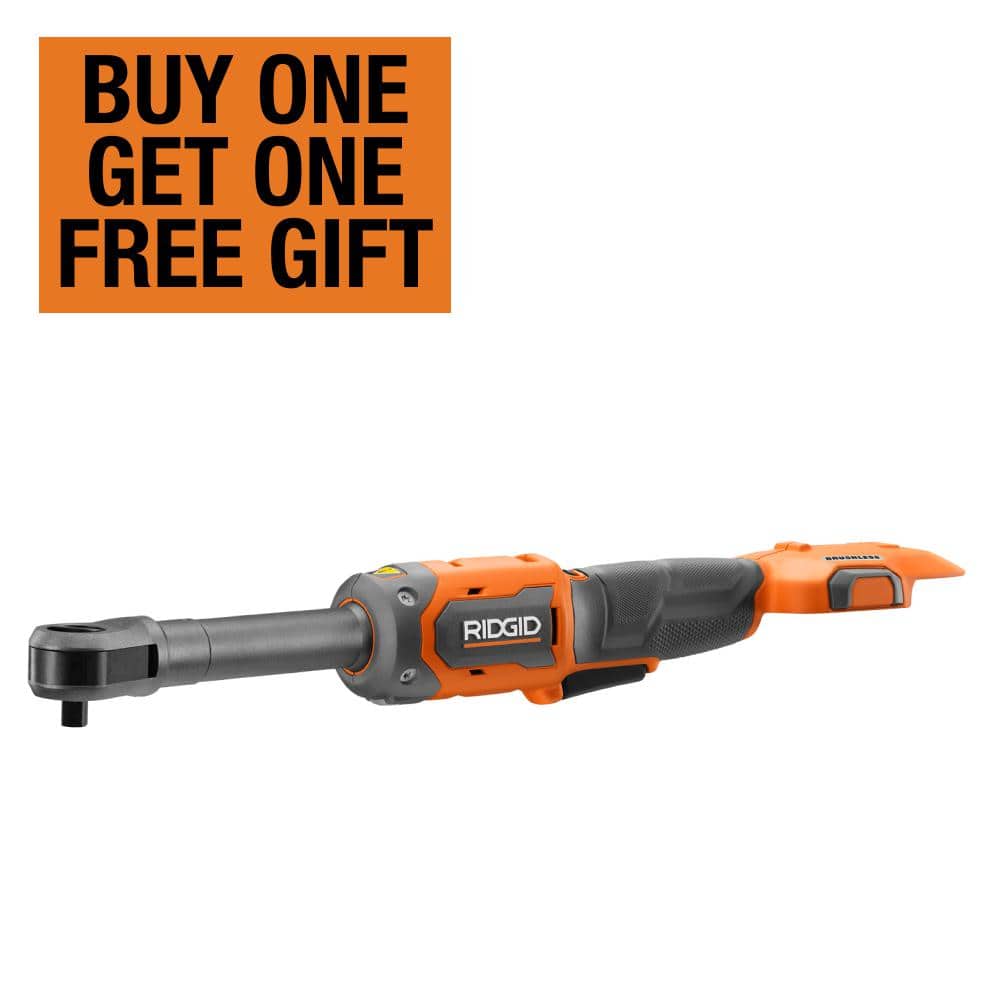 RIDGID 18V Brushless Cordless 3/8 in. Extended Reach Ratchet (Tool Only)