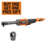 RIDGID 18V Brushless Cordless 3/8 in. Extended Reach Ratchet (Tool Only) with Protective Boot