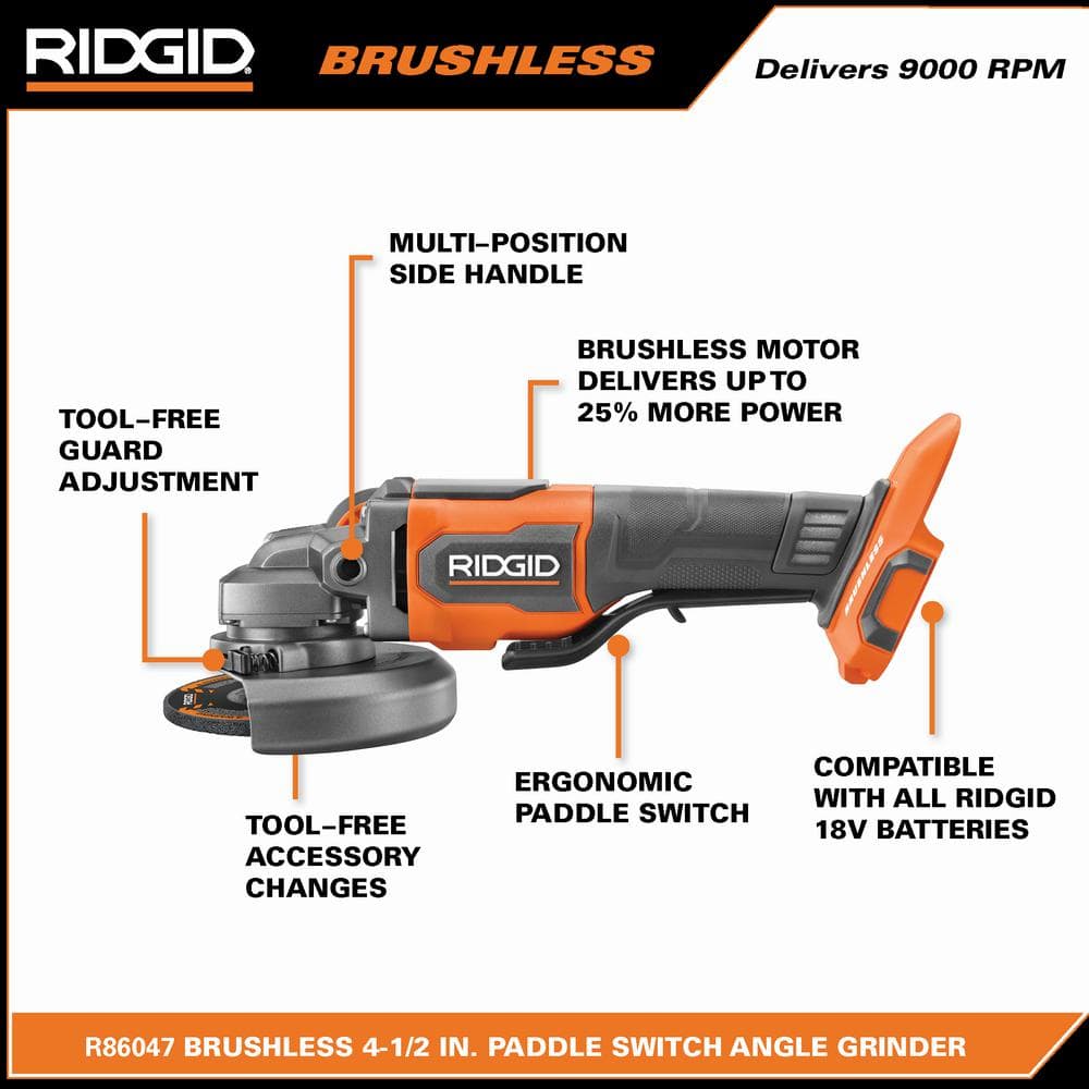 RIDGID 18V MAX Output Starter Kit with (2) 4.0 Ah MAX Output Batteries and Charger with FREE 18V Subcompact Low Profile Sander