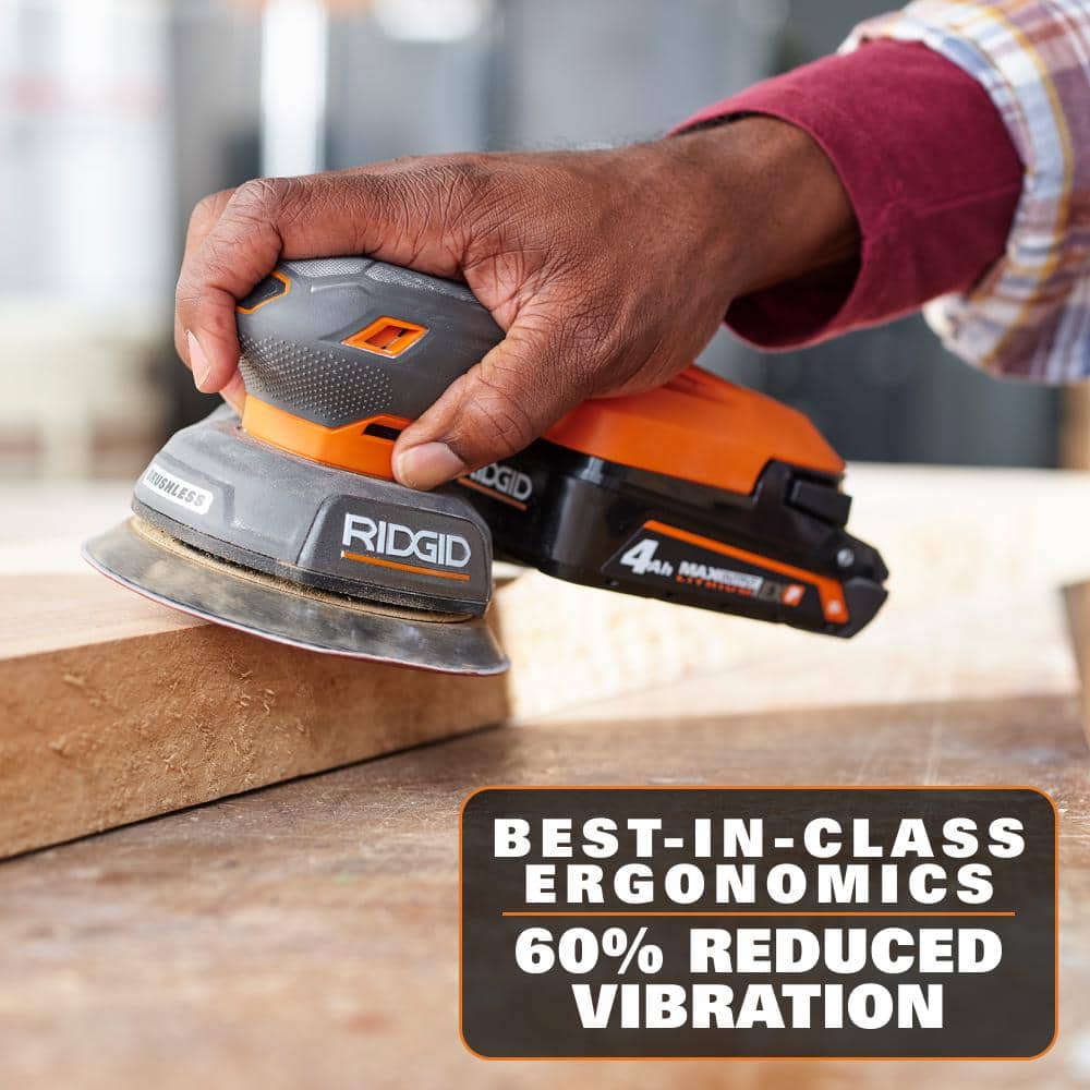 RIDGID 18V SubCompact Brushless Random Orbit Sander (Tool Only)