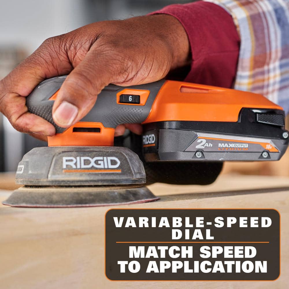 RIDGID 18V SubCompact Brushless Random Orbit Sander (Tool Only)