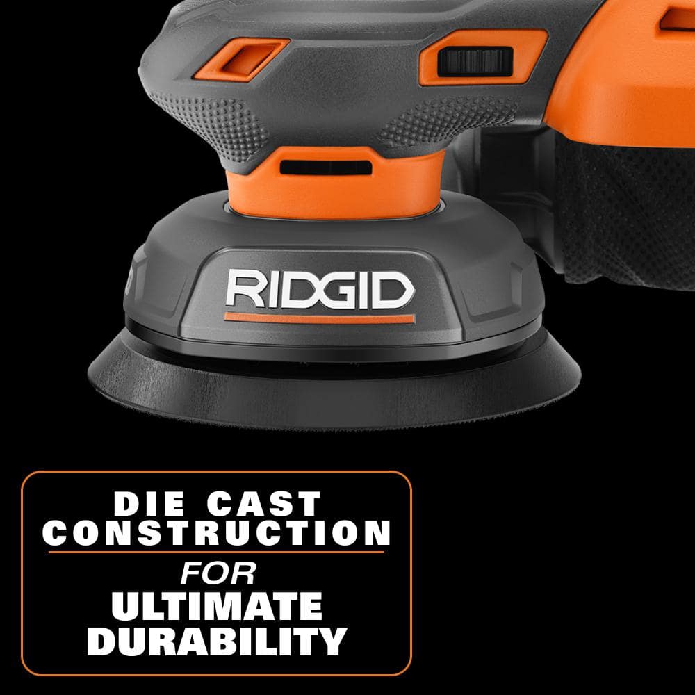 RIDGID 18V SubCompact Brushless Random Orbit Sander (Tool Only)